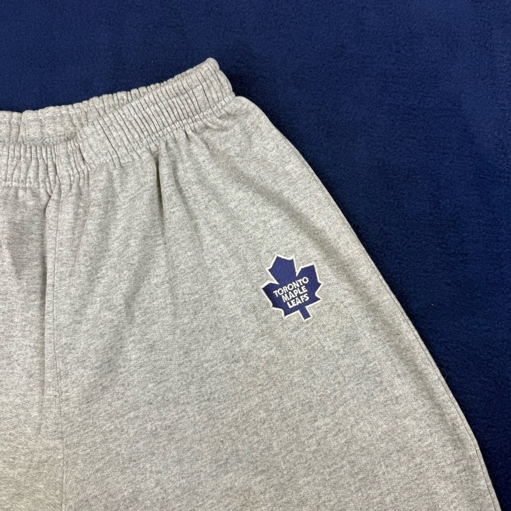 VTG Nike Team Toronto Maple Leafs Grey Sweatpants Mens Small Logo Joggers Y2K - Picture 8 of 10